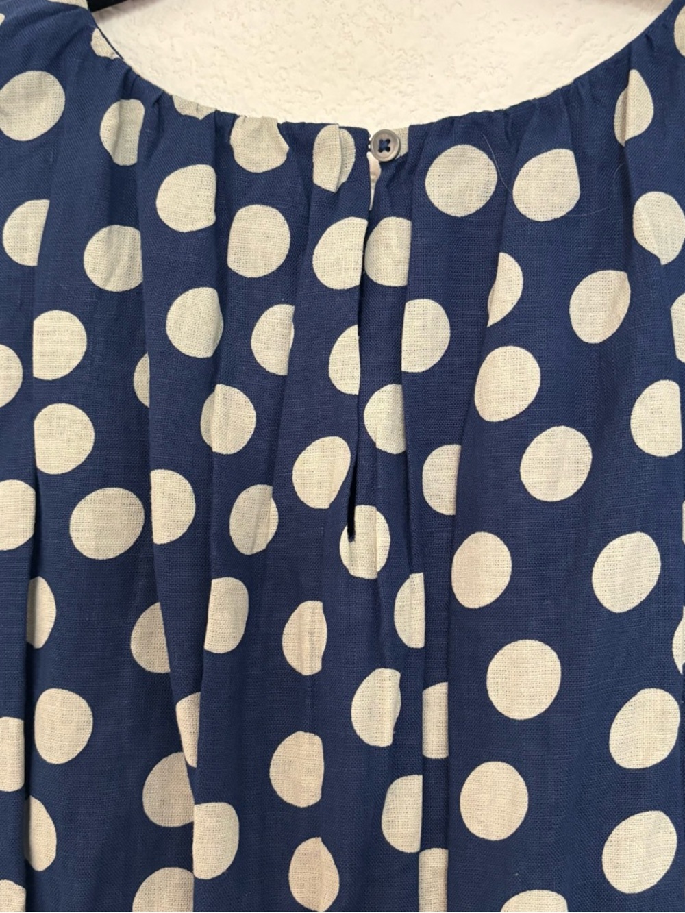 J. Crew Navy and White Polka Dot Sleeveless Midi Dress - Picture 8 of 9
